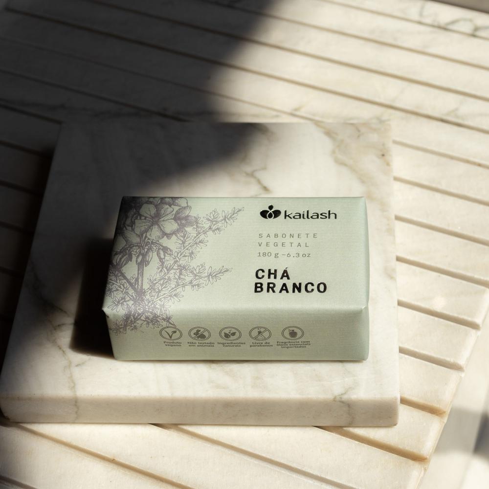 SABONETE EM BARRA VEGETAL - CHÁ BRANCO - ...